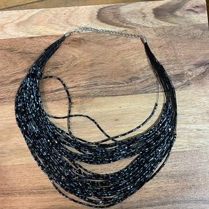 Beaded multi strand necklace